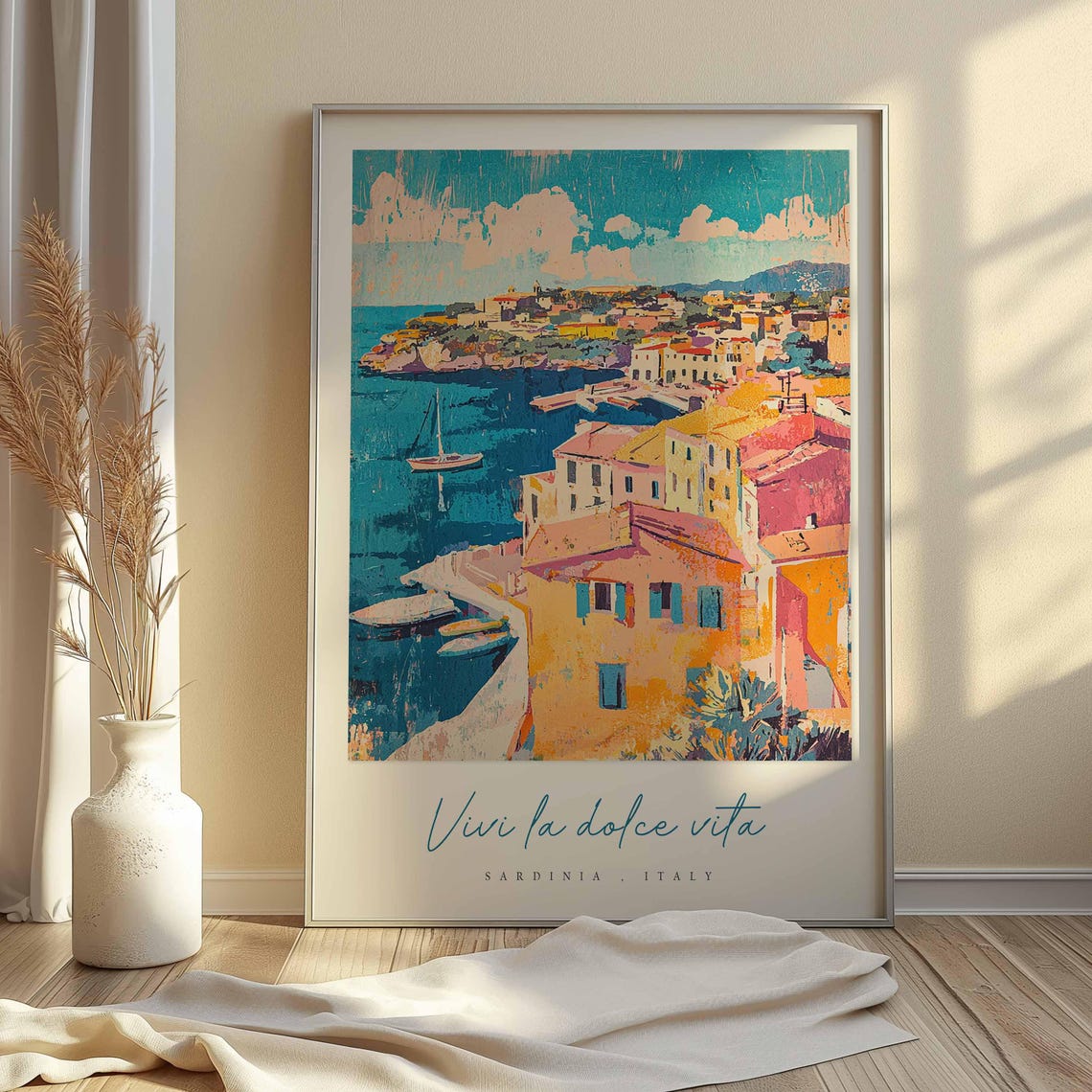 Sardinia Poster Italian Travel Print Sardinia Travel Art Sardinia Wall Art Italy Art Italy Travel Decor Italian Travel Gift - Image 2