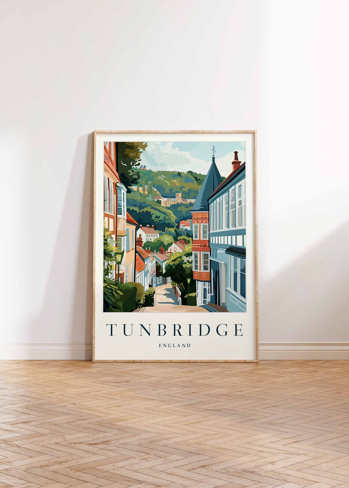 Tunbridge Poster Tunbridge Travel Print England Wall Art British Decor Tropical Decor Botanical Print Tunbridge Gift - Image 2
