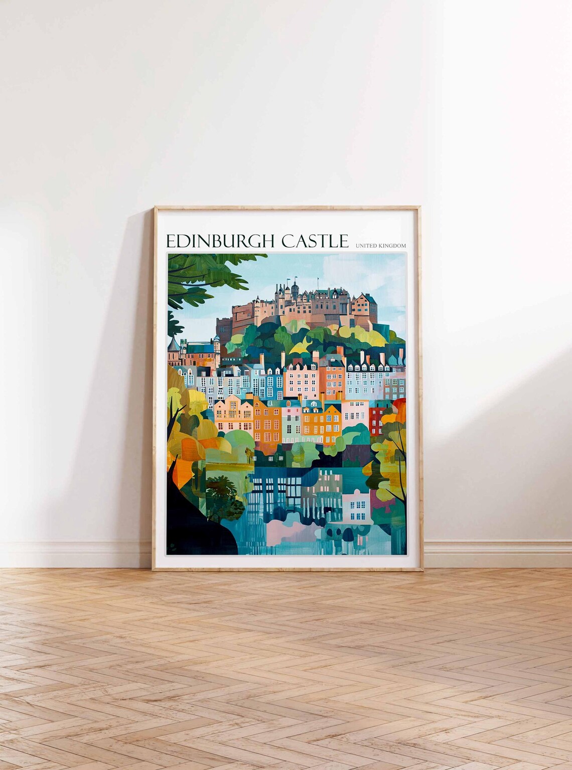 Edinburgh Castle Poster England Travel Print British Decor United Kingdom Travel Poster City Print Edinburgh Castle Travel Poster - Image 3