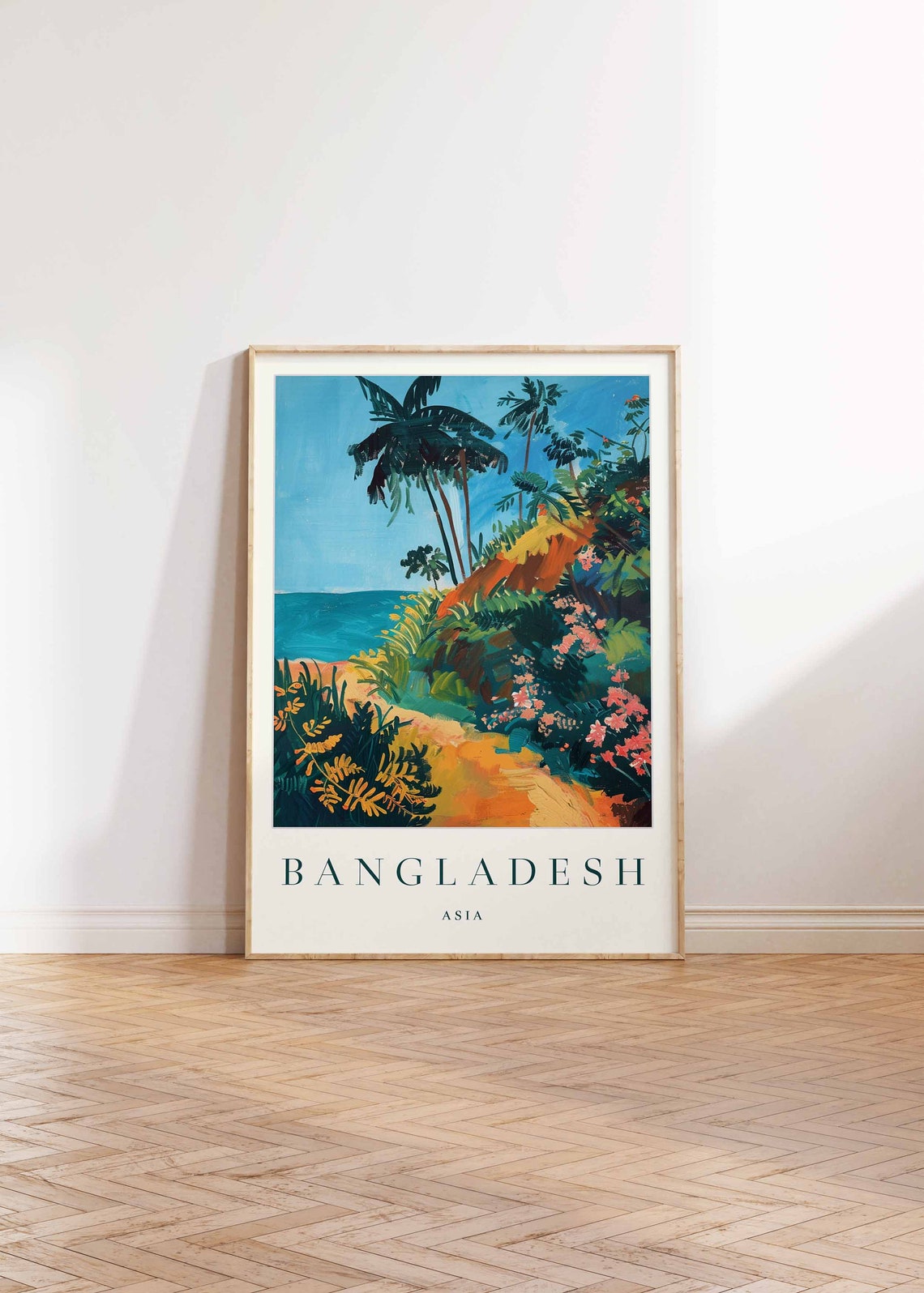 Bangladesh Poster Bangladesh Travel Print Asia Wall Art Asian Travel Print Tropical Decor Sea Print Bangladesh Gift - Image 2