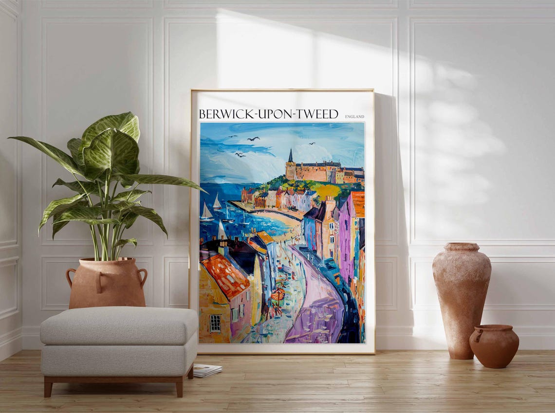 Berwick Upon Tweed Poster England Travel Poster Scotland Travel Poster Border Towns Poster Historic Town Poster Medieval Town Poster - Image 3