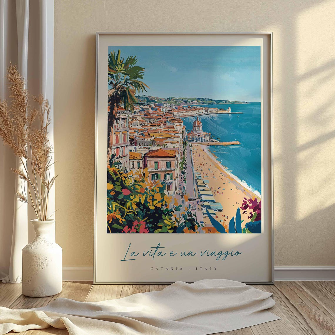 Catania Poster Catania Travel Print Catania Travel Art Catania Wall Art Italy Art Italy Travel Decor Italian Travel Gift - Image 2