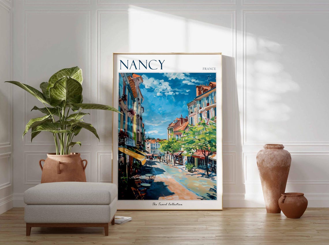 Nancy Poster France Travel Print French Decor Europe Travel Poster European Wall Art City Print Nancy Gift Nancy Travel Poster - Image 3