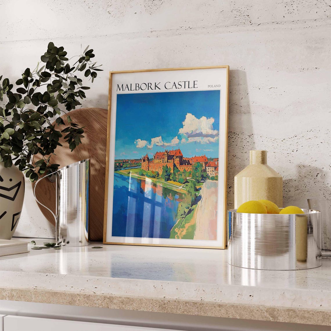 Malbork Castle Poland Riverside Fortress Brick Castle Art Poster - Image 2