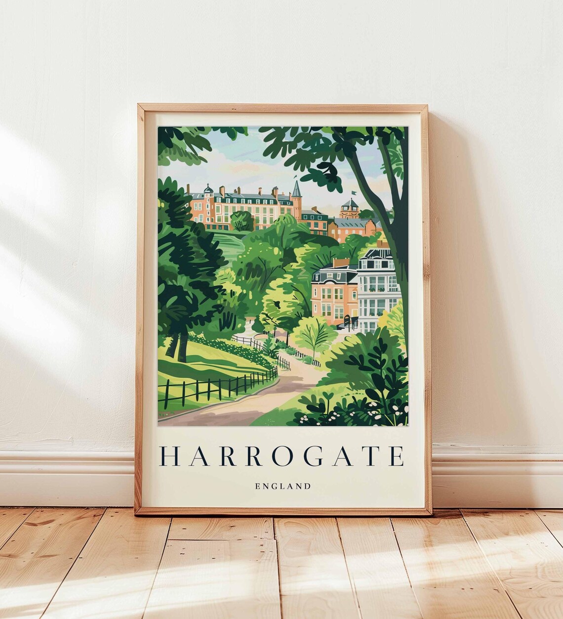 Harrogate England Vintage Spa Town Travel Poster