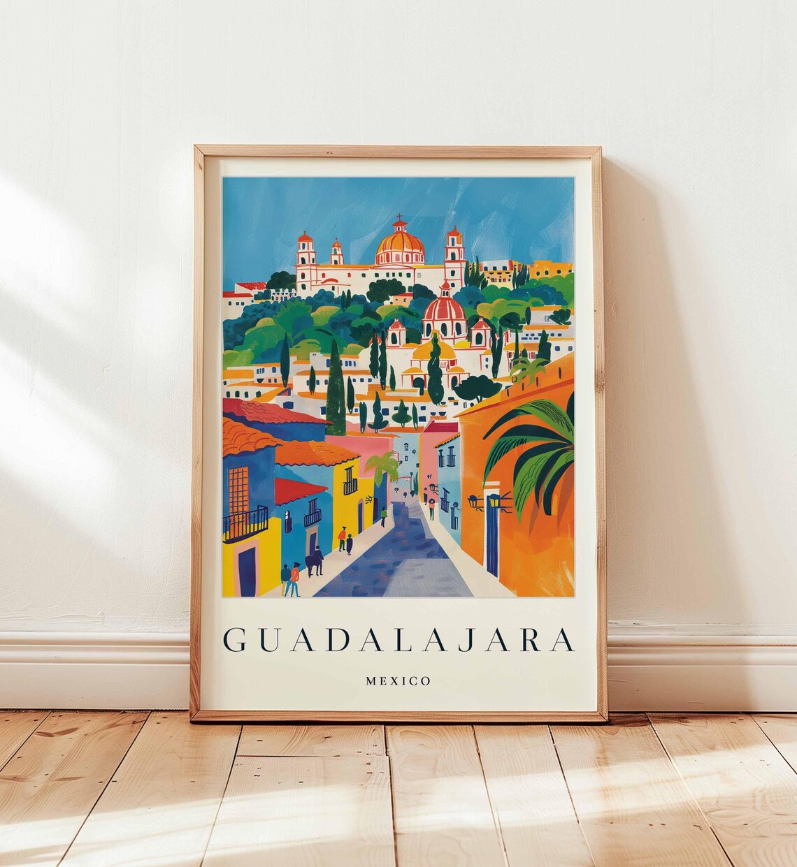 Guadalajara Mexico Travel Poster, Mariachi City