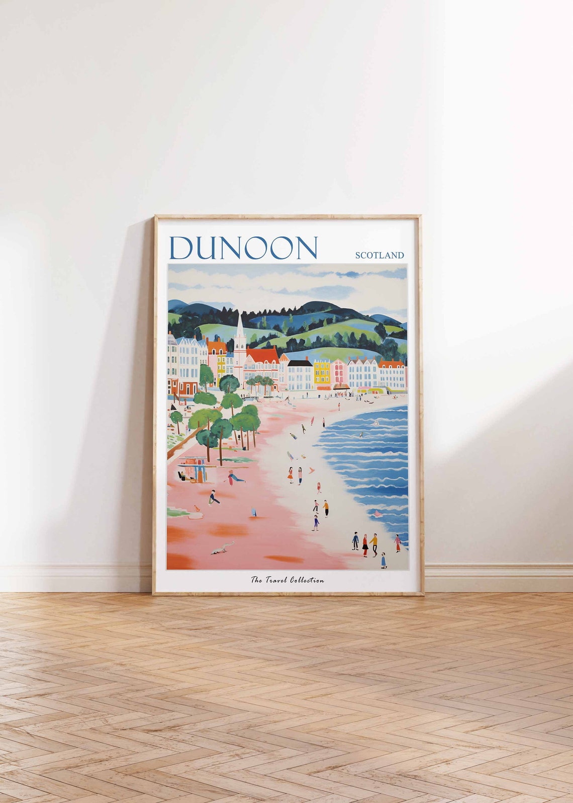 Dunoon Scotland Sunny Beach With Rolling Green Hills Travel Poster - Image 2
