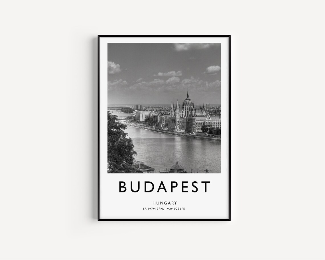 Budapest Travel Gift Travel Art Poster Print - Image 2