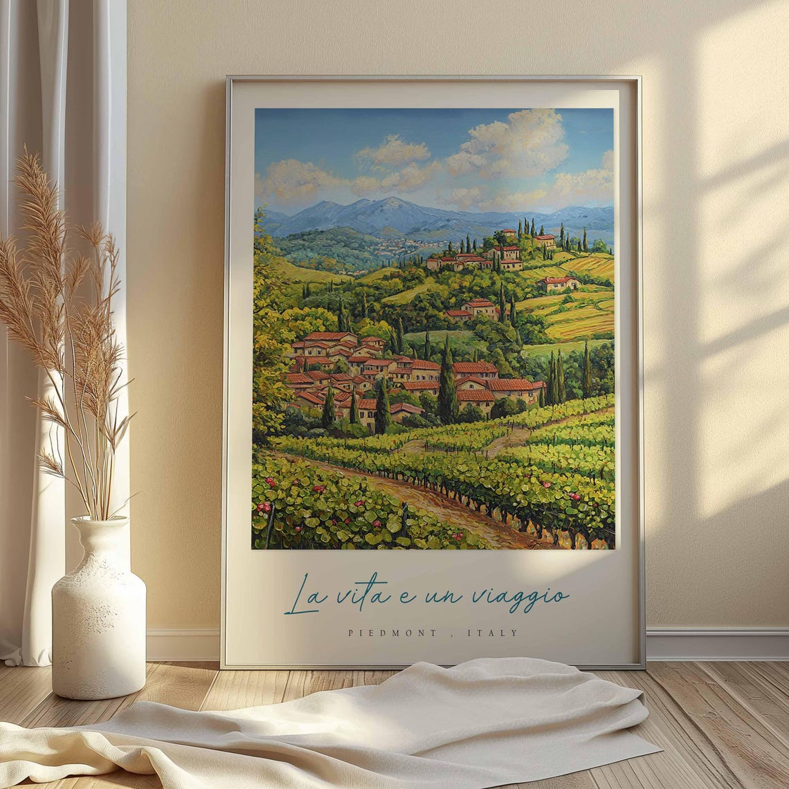 Piedmont Poster Italian Travel Print Piedmont Travel Art Piedmont Wall Art Italy Art Italy Travel Decor Italian Travel Gift - Image 2