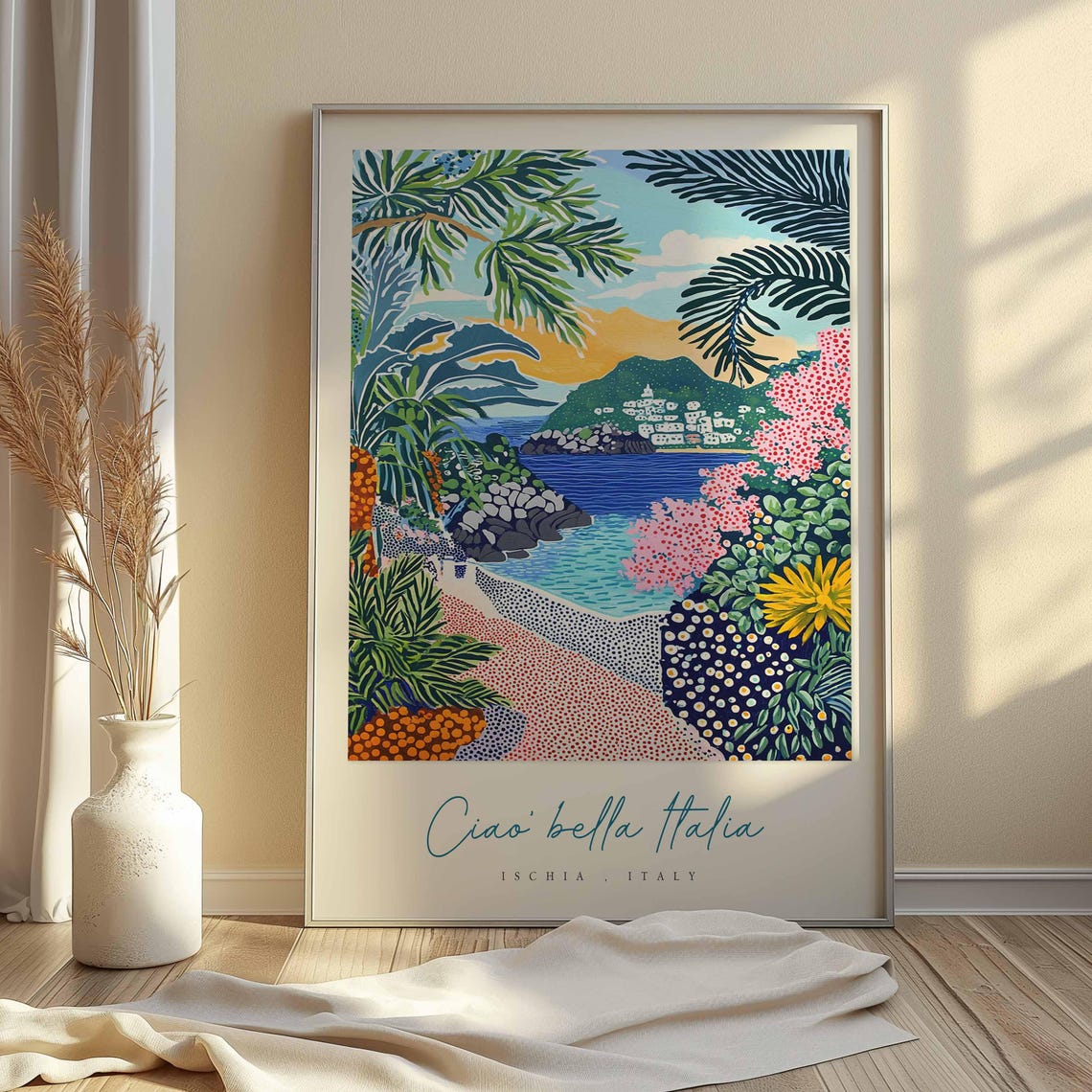 Ischia Poster Italian Travel Print Ischia Travel Art Ischia Wall Art Italy Art Italy Travel Decor Italian Travel Gift - Image 2
