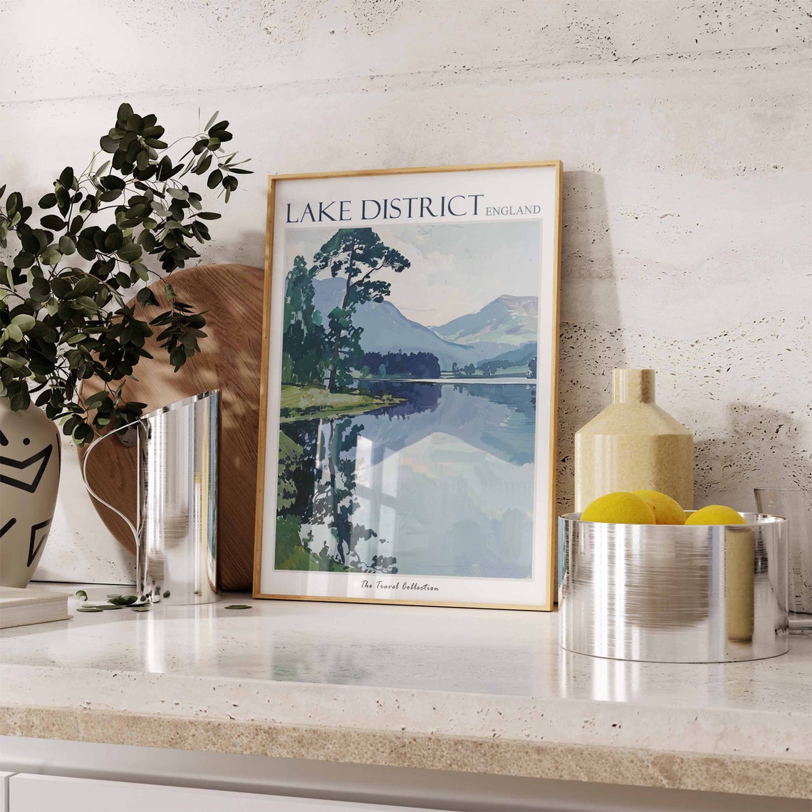 Lake District Poster Lake District Travel Print Uk Travel Poster Uk Decor English Travel Art Countryside Print Lake District Art - Image 2