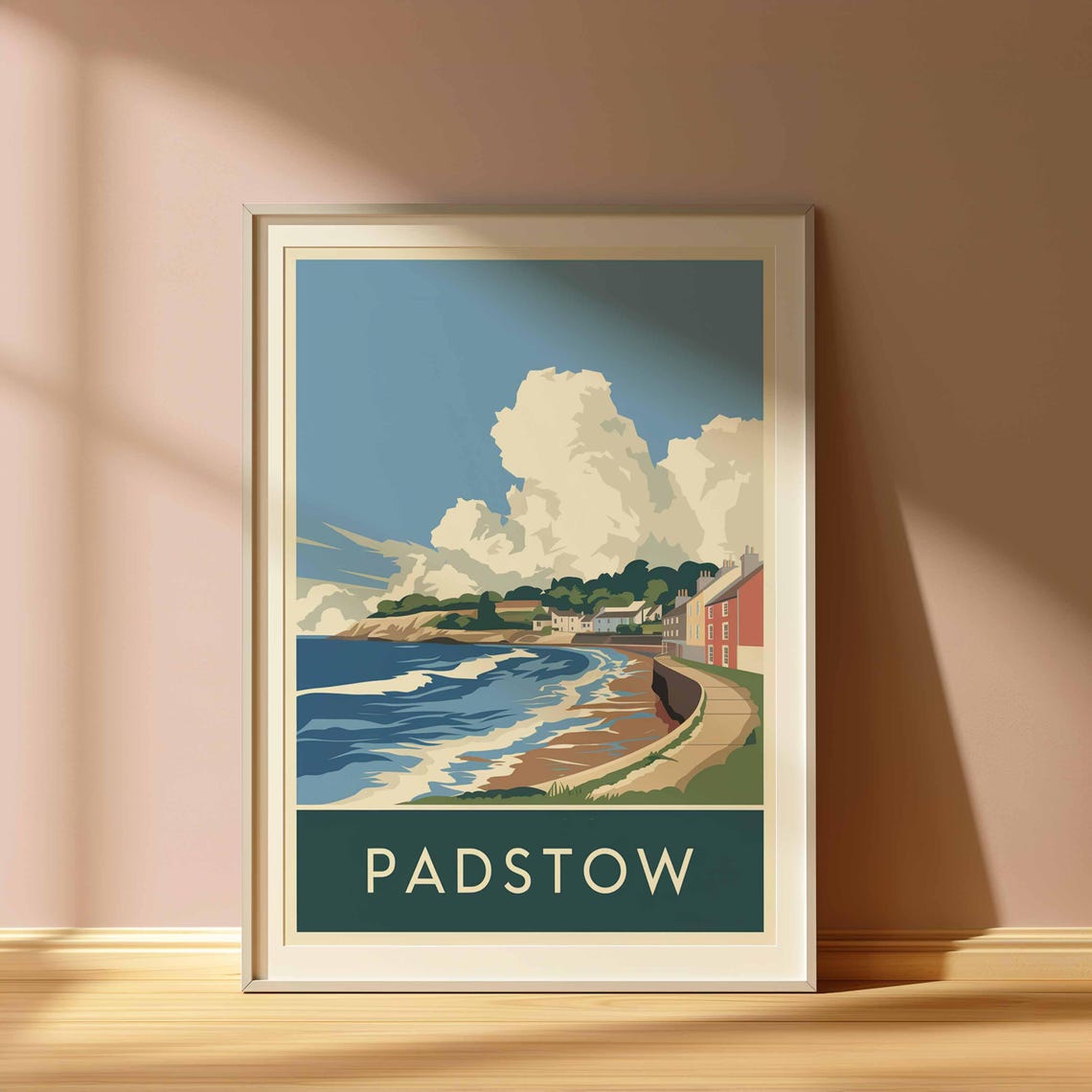 Padstow England Cornwall Seaside Harbor Coastline Retro Travel Poster - Image 3