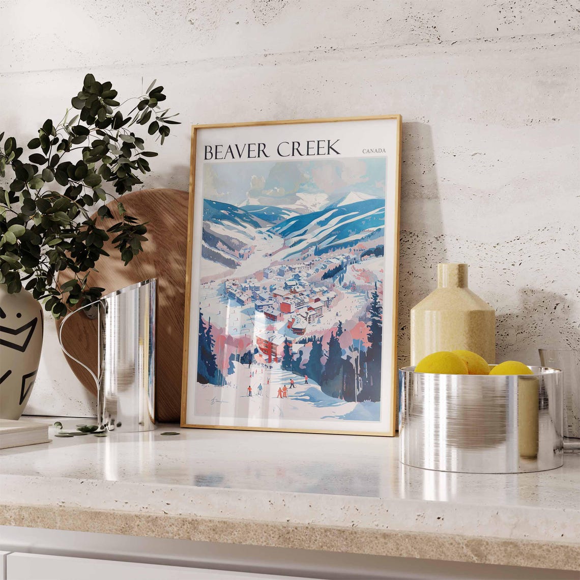 Skiing Travel Poster Skiing Art Beaver Creek Poster Beaver Creek Wall Art Colorado Poster Colorado Travel Print Beaver Creek Print - Image 2