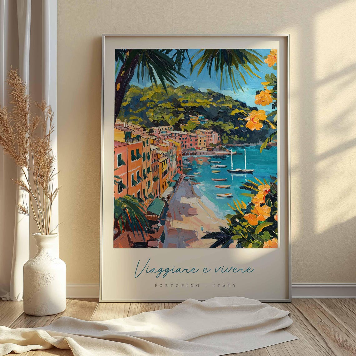 Portofino Poster Italian Travel Print Portofino Travel Art Portofino Wall Art Italy Art Italy Travel Decor Italian Travel Gift - Image 2