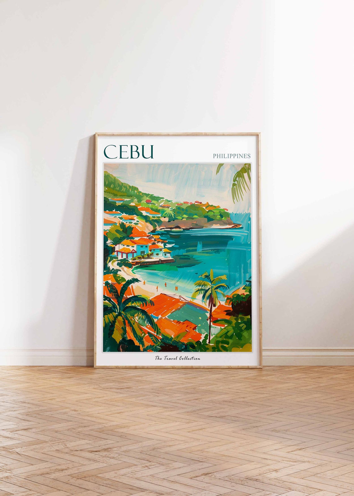 Cebu Travel Poster Cebu Travel Print Philippines Poster Tropical Wall Art Botanical Art Filipino Travel Poster Asian Art Cebu Gift - Image 2