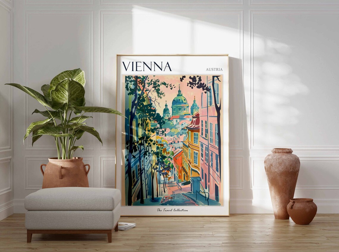 Vienna Travel Poster, Austrian Decor Art Print - Image 2