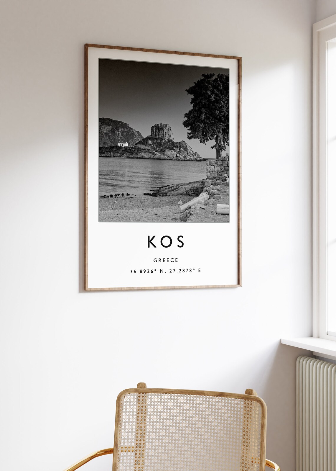 Kos Greece Minimalist Travel Poster, Travel Decor - Image 3
