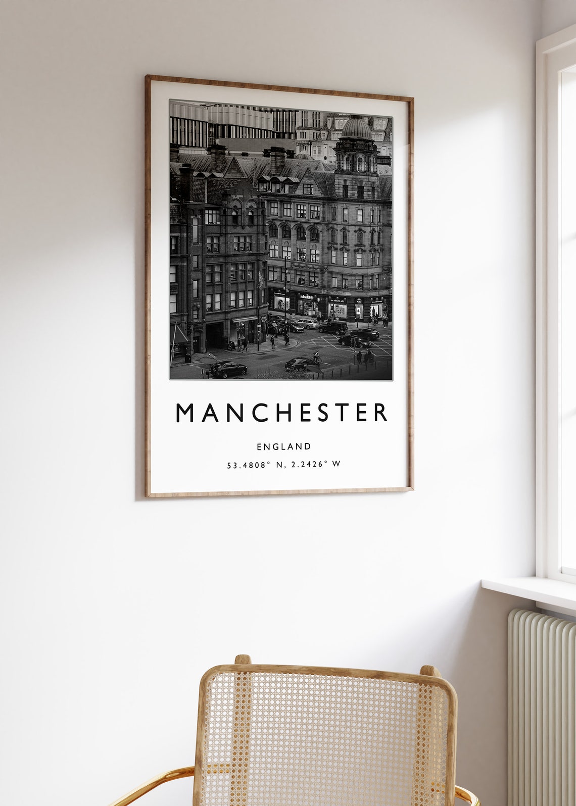 Manchester Travel Print Manchester Travel Poster England Travel Print Black And White Travel Poster Travel Art Travel Gift - Image 3