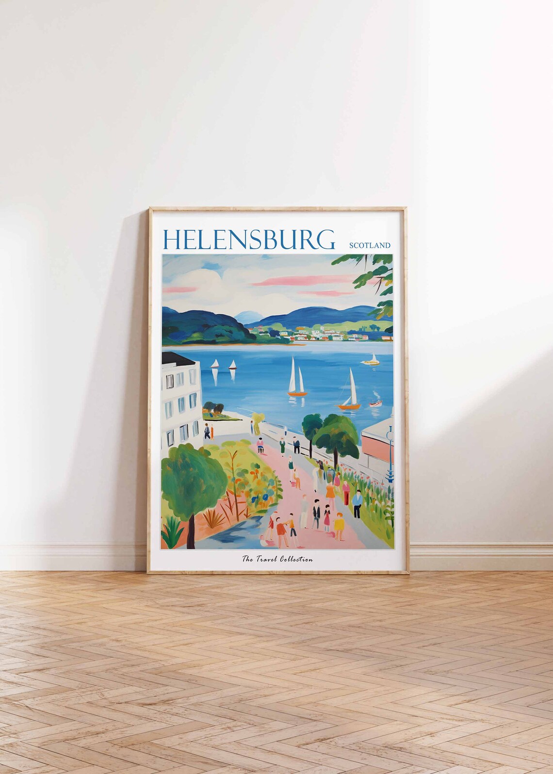 Helensburgh Scotland Seaside Promenade Sailboat Summer Art Poster - Image 2