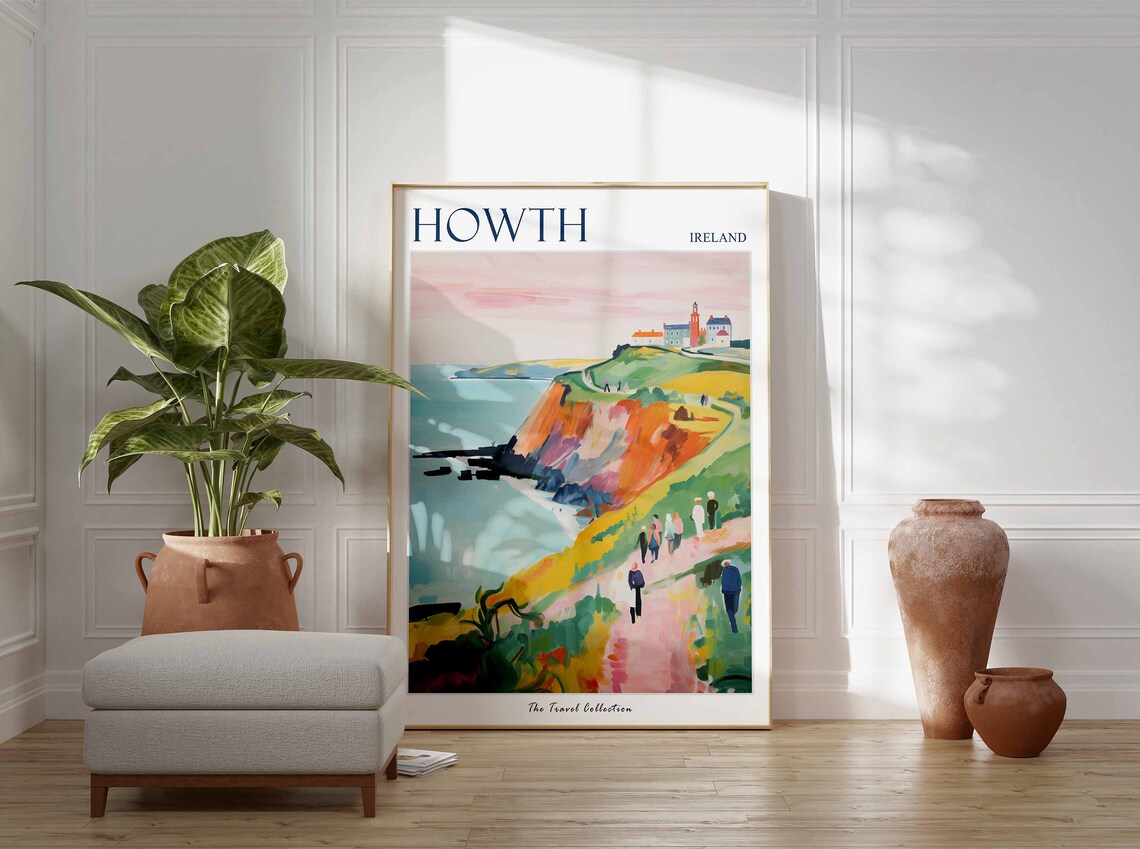 Howth Travel Poster, Irish Coastal Decor - Image 2