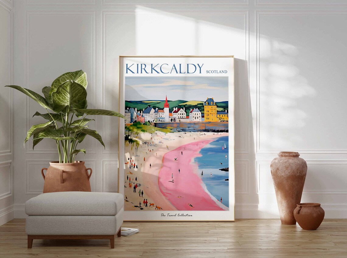 Kirkcaldy Travel Poster, Scotland Travel Print - Image 3