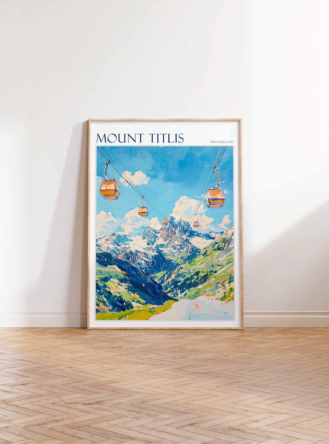 Mount Titlis Poster Mount Titlis Travel Print Swiss Decor Europe Travel Poster European Wall Art Switzerland Wall Art Mountain Poster - Image 2