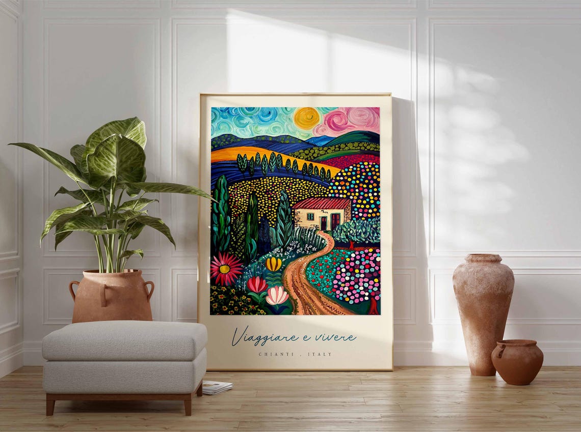 Chianti Poster Chianti Travel Print Chianti Travel Art Chianti Wall Art Italy Art Italy Travel Decor Italian Travel Gift - Image 3