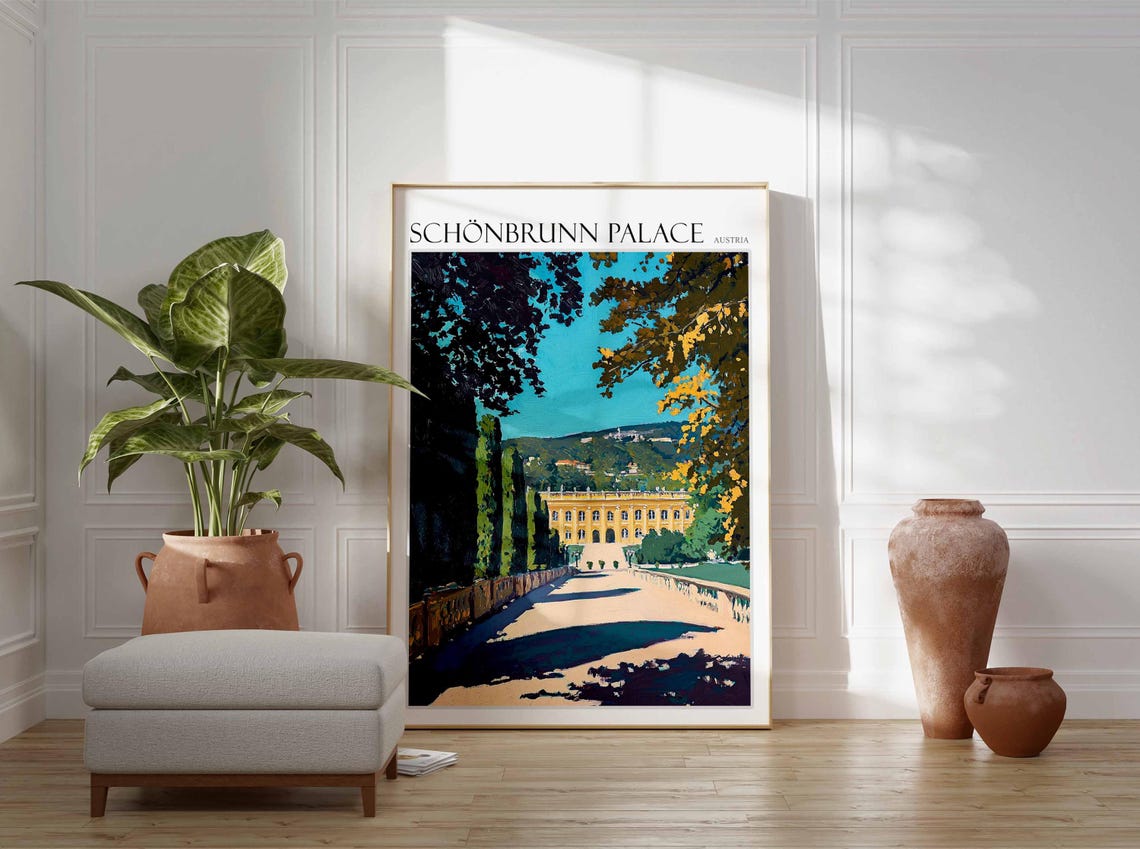 Schönbrunn Palace Austria Grand Gardens Baroque Landmark Travel Poster - Image 2