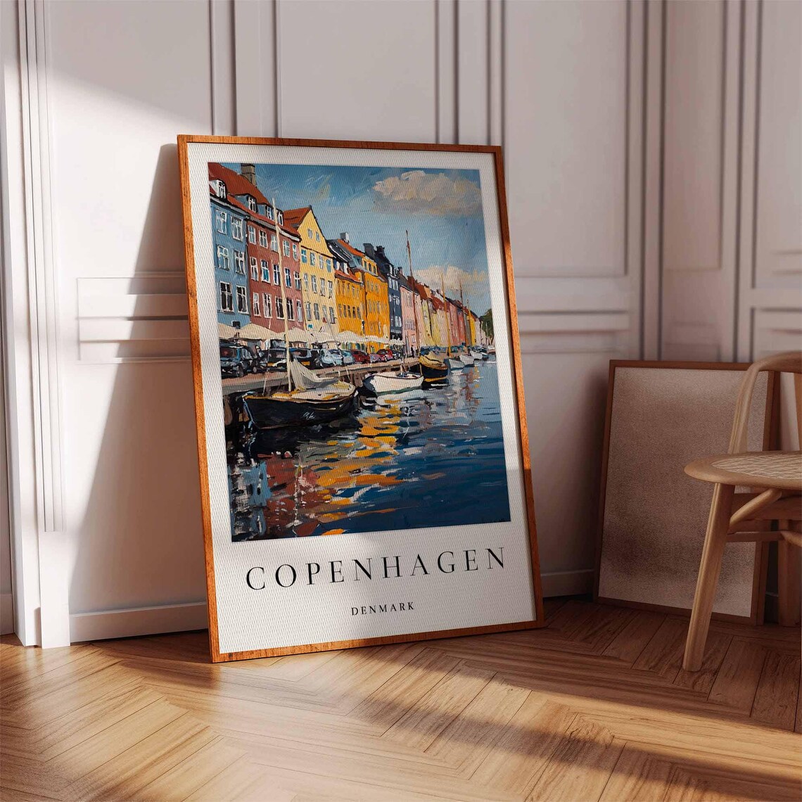 Copenhagen Denmark Nyhavn Harbor Colorful Houses Travel Poster - Image 2