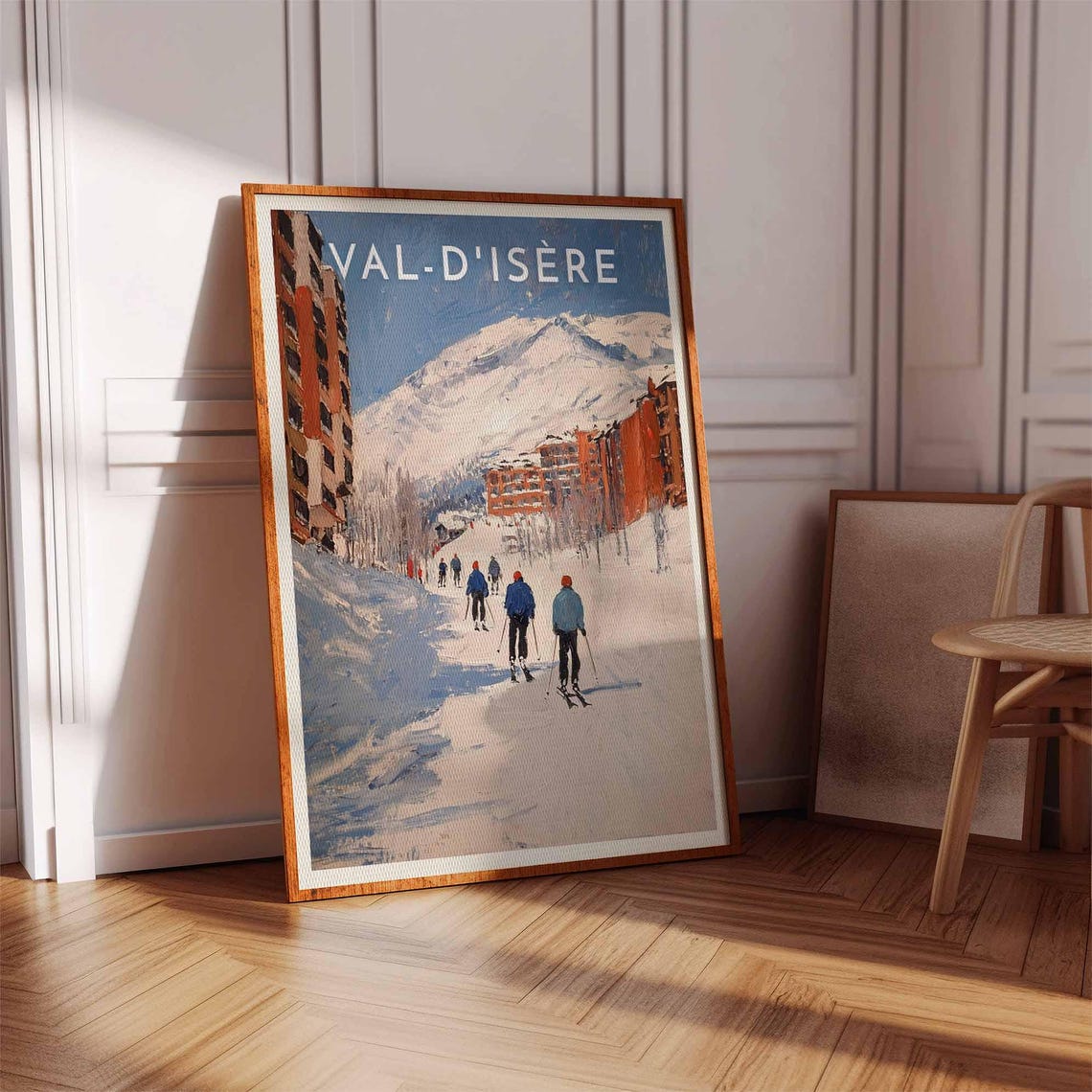 Skiing Travel Poster Val Disre Ski Print France Travel Print Skiing Art Skiing Print Winter Sport Art Ski Gift - Image 3