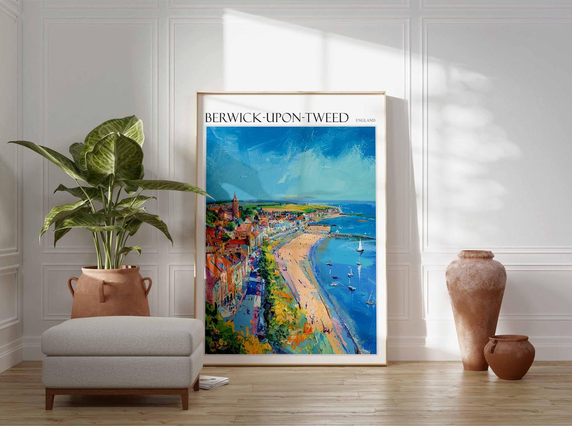 Berwick Upon Tweed Poster England Travel Poster Scotland Travel Poster Border Towns Poster Historic Town Poster Medieval Town Poster - Image 3