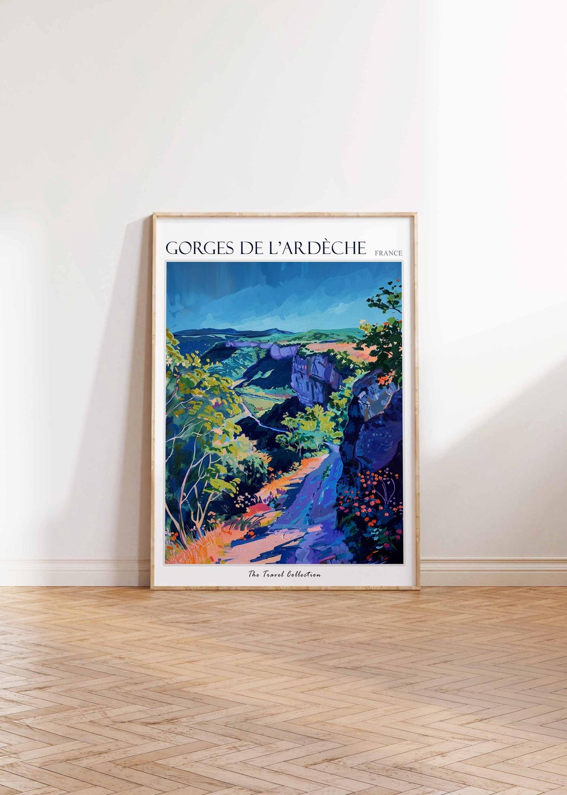 Gorges De Lardche Poster France Travel Print French Decor Europe Travel Poster European Wall Art Gorges De Lardche Travel Poster - Image 2