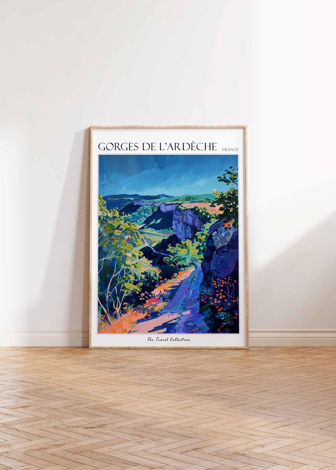Gorges De L'Ardeche France Blue River Canyon Moody Travel Poster - Image 2