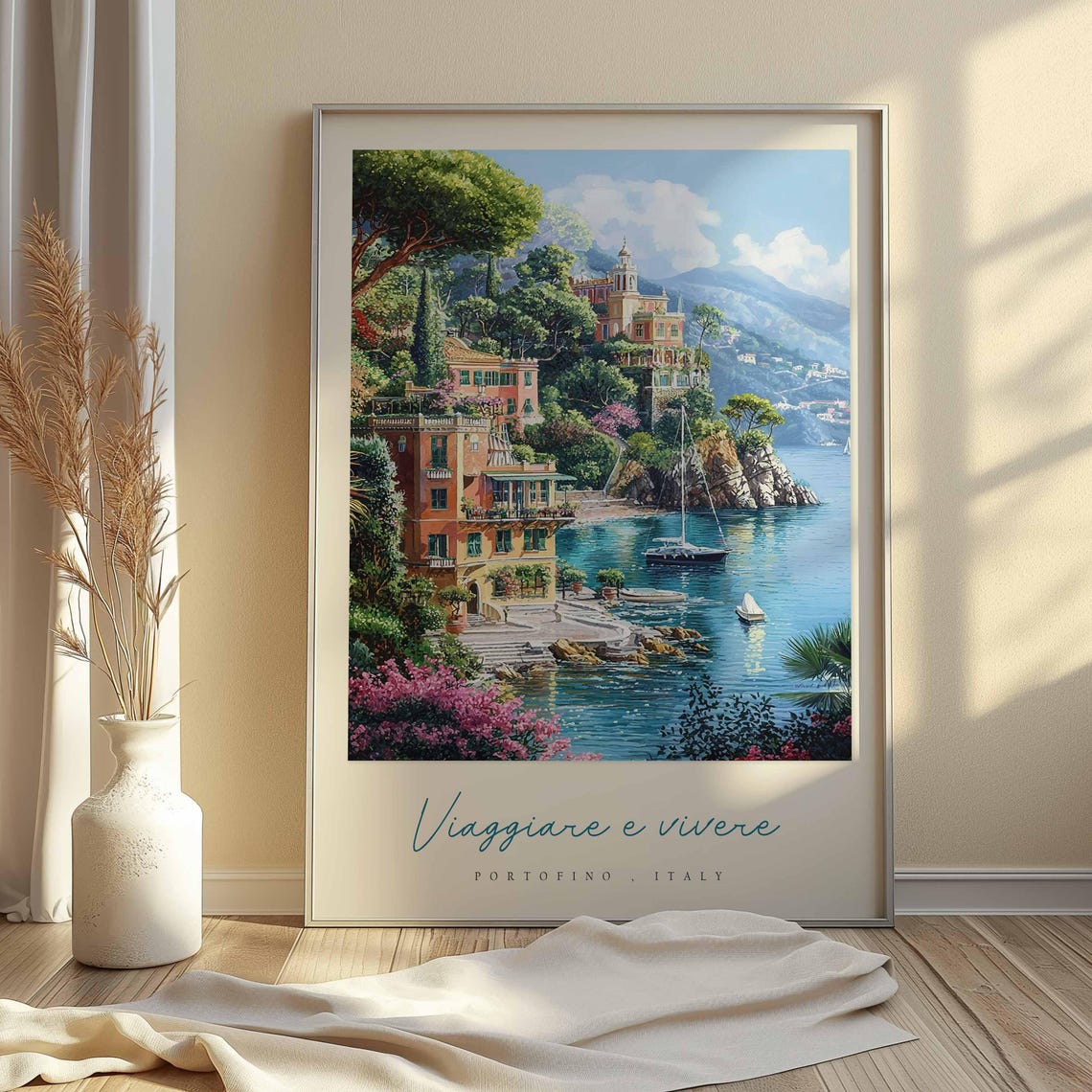 Portofino Poster Italian Travel Print Portofino Travel Art Portofino Wall Art Italy Art Italy Travel Decor Italian Travel Gift - Image 2
