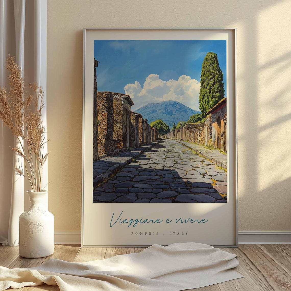 Pompeii Poster Italian Travel Print Pompeii Travel Art Pompeii Wall Art Italy Art Italy Travel Decor Italian Travel Gift - Image 2