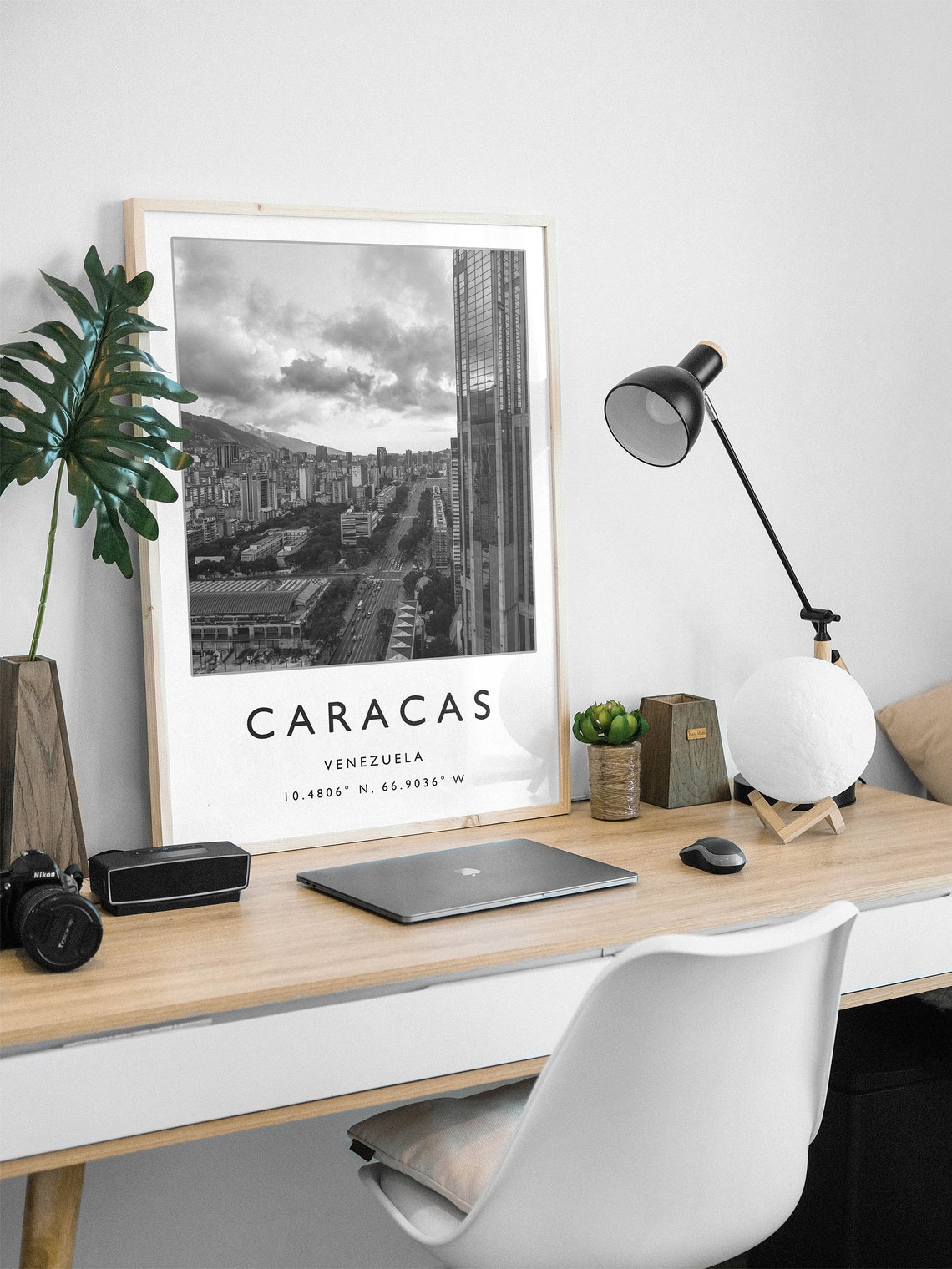 Caracas Venezuela Travel Print Caracas Travel Poster Venezuela Travel Print South America Travel Poster Travel Gift Black And White - Image 3