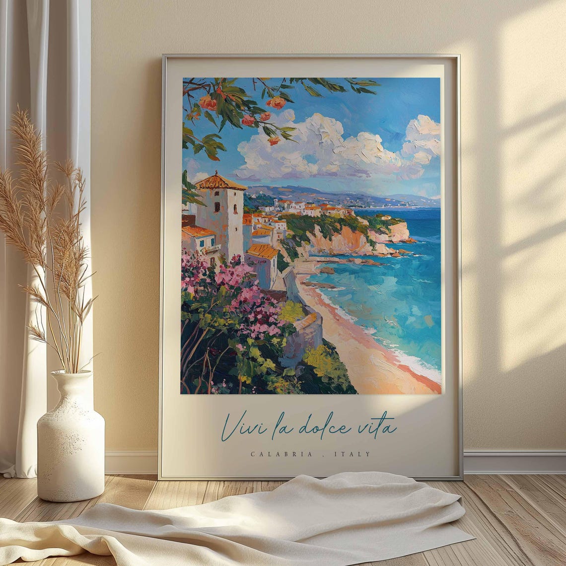 Calabria Poster Calabria Travel Print Calabria Travel Art Calabria Wall Art Italy Art Italy Travel Decor Italian Travel Gift - Image 2