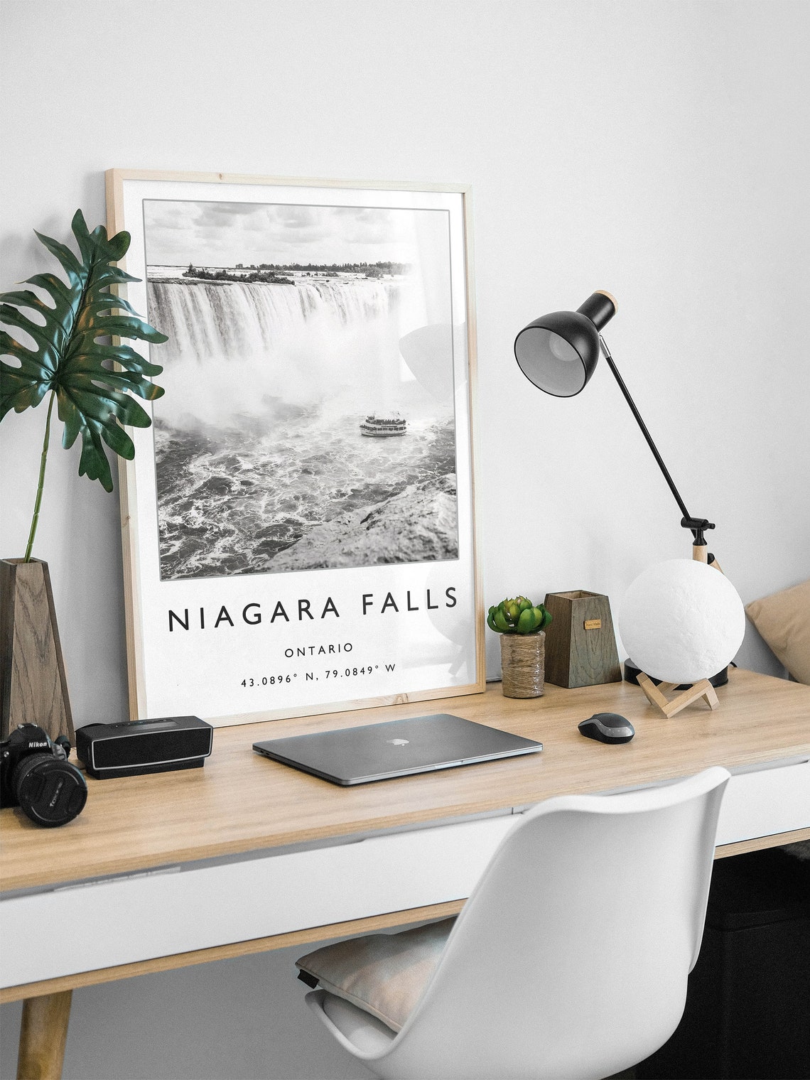 Niagara Falls Travel Print Niagara Falls Travel Poster Canada Travel Poster Travel Art Travel Poster Black And White Art - Image 2