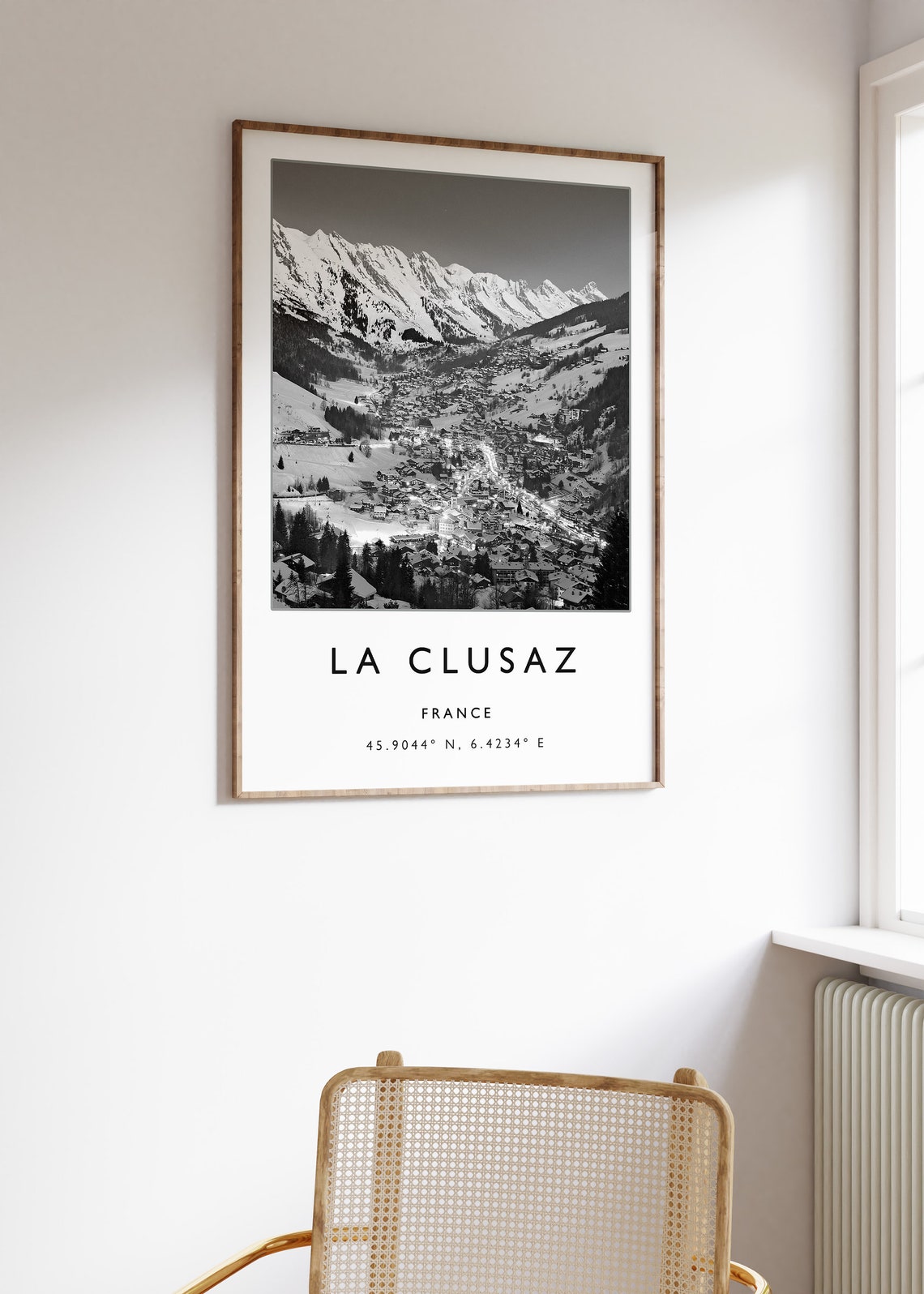 Skiing Travel Poster La Clusaz France Ski Print France Travel Print Skiing Art Skiing Print Winter Sport Art Ski Gift A1a2a3a4 - Image 3