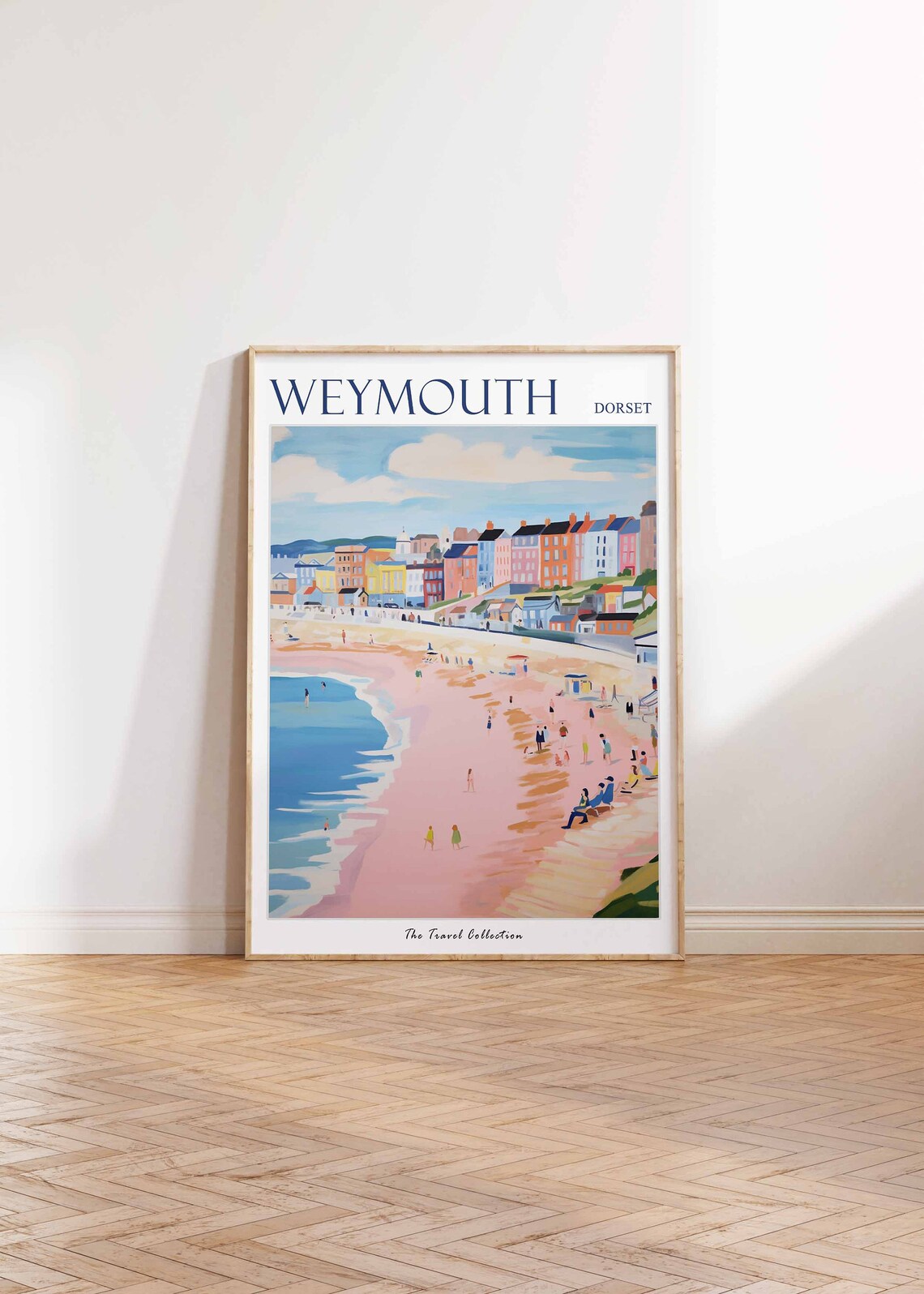 Weymouth Dorset Pastel Beach Georgian Terrace Seaside Travel Poster - Image 2