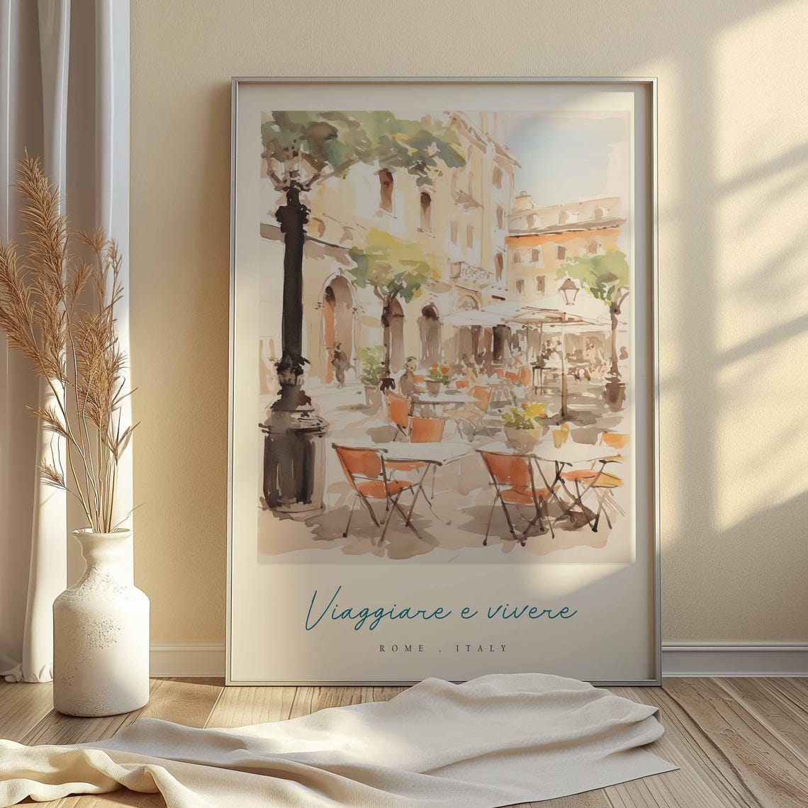 Rome Poster Italian Travel Print Rome Travel Art Rome Wall Art Italy Art Italy Travel Decor Italian Travel Gift - Image 2