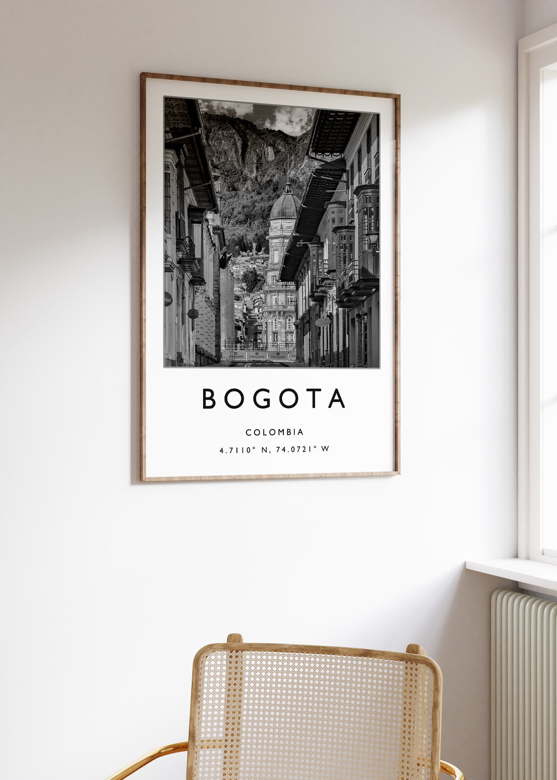 Bogota Travel Poster, Black and White Travel Art - Image 3
