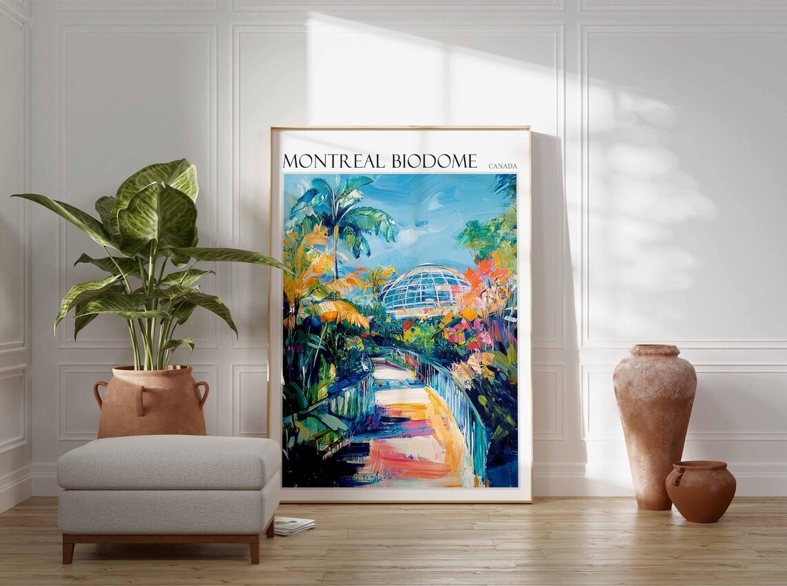 Montreal Biodome Canada Tropical Greenhouse Garden Path Travel Poster - Image 3