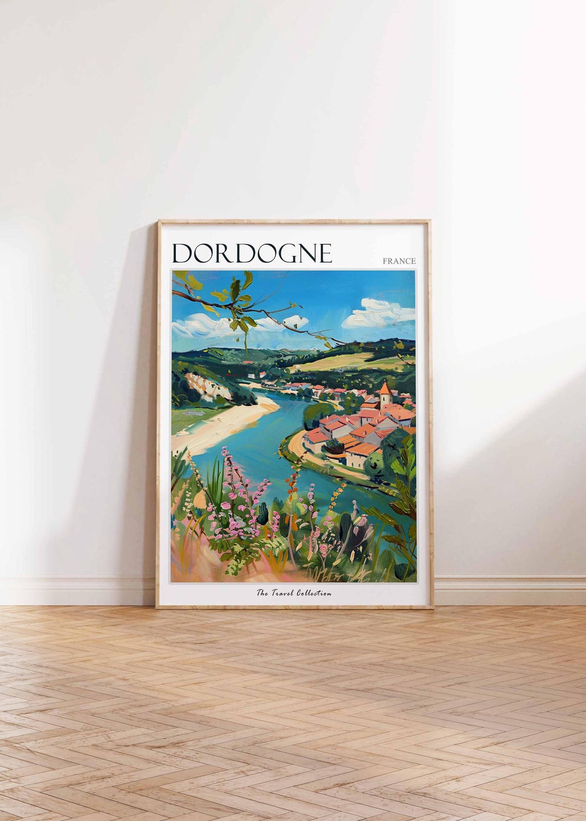 Dordogne Poster France Travel Print French Decor Europe Travel Poster European Wall Art Botanical Print Dordogne Travel Poster - Image 2