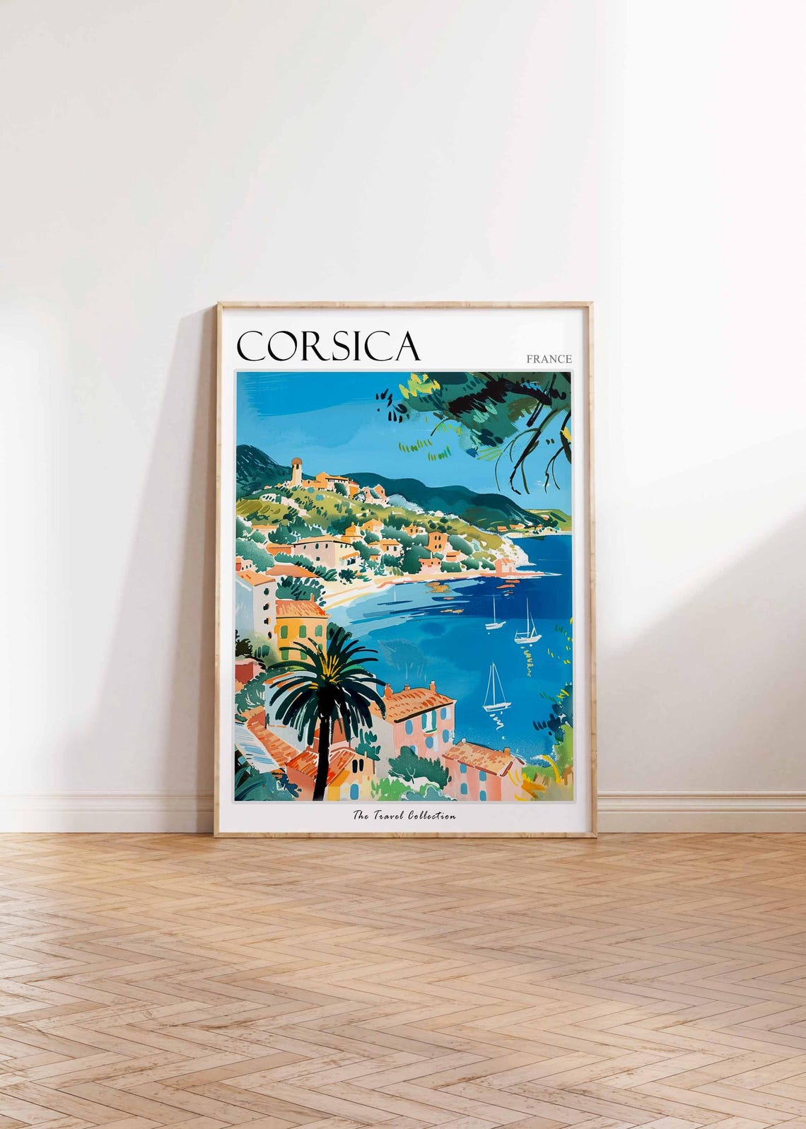 Corsica Poster France Travel Print French Decor Europe Travel Poster European Wall Art Sea Print Corsica Gift Corsica Travel Poster - Image 2
