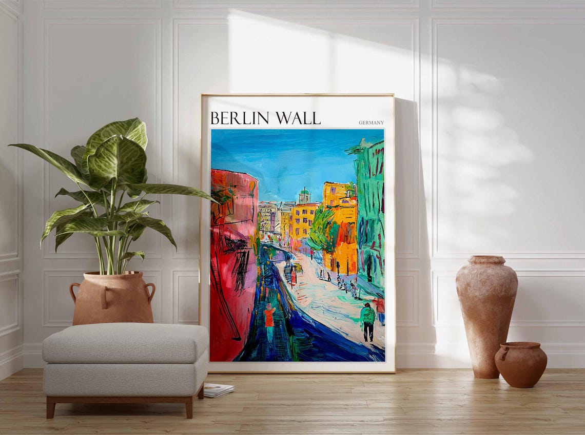 Berlin Wall Poster Germany Travel Print German Decor Europe Travel Poster European Wall Art City Print Berlin Wall Travel Poster - Image 2