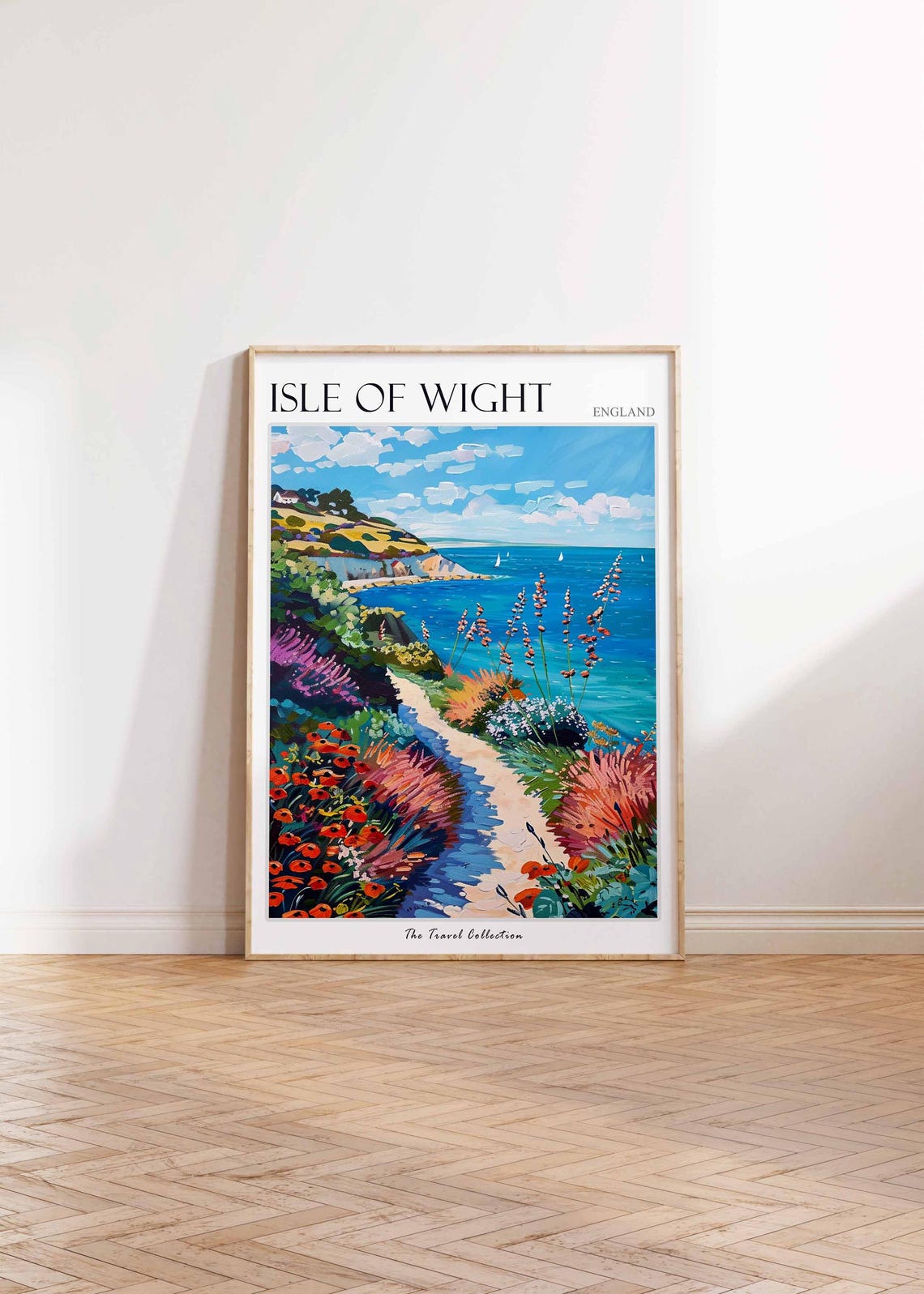 Isle Of Wight Poster Scotland Poster Isle Of Wight Travel Art Isle Of Wight Uk England Travel Beach House Decor - Image 2