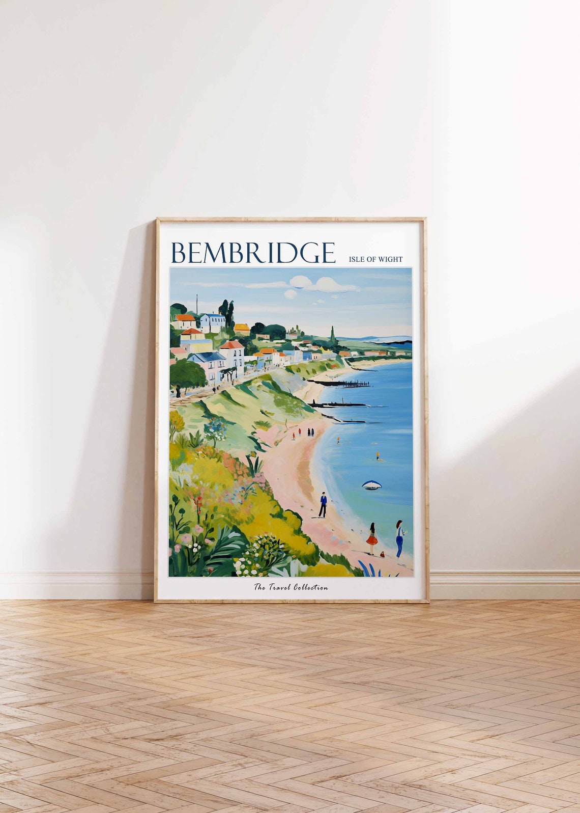 Bembridge Isle of Wight Beach Town Shoreline Seaside Art Poster - Image 2