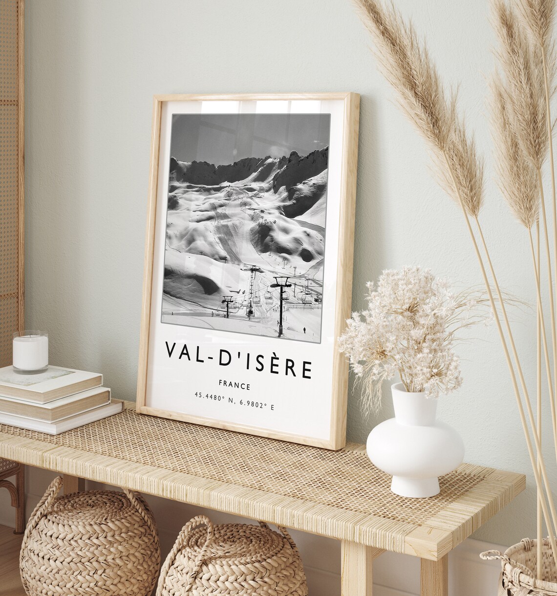 Val Disere Skiing Travel Poster, France Travel Print - Image 2