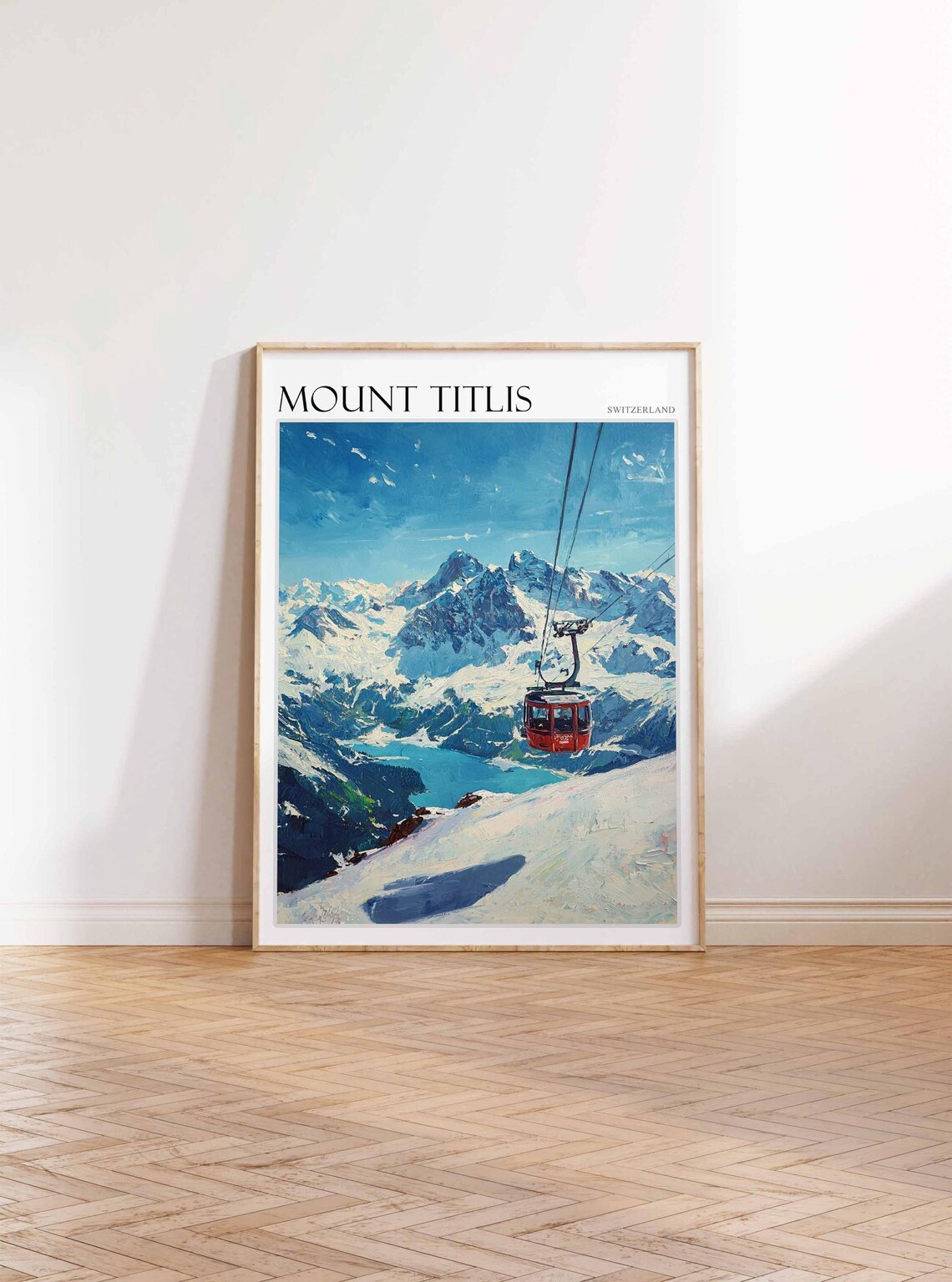 Mount Titlis Poster Mount Titlis Travel Print Swiss Decor Europe Travel Poster European Wall Art Switzerland Wall Art Mountain Poster - Image 2
